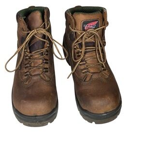 Red Wing 2340 Steel Toe Work Boots Women’s Sz 5.5 Brown Leather Slip Resistant